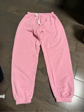 Katie J NYC Pink Fleece Joggers for Kids EUC pink